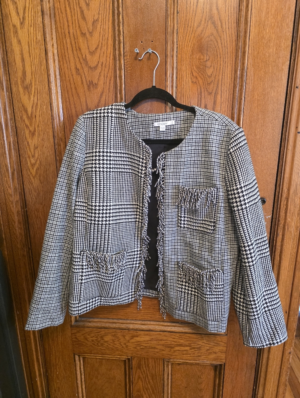 Chicos Black & White Blazer- Size 16